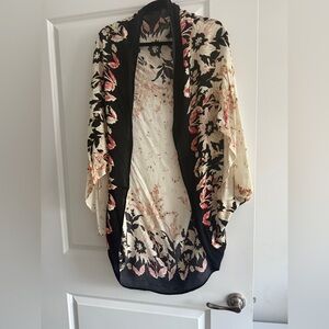 Anthropologie Floral Kimono Cardigan